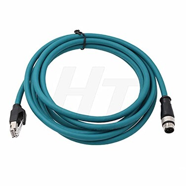 HangTon Connect HangTon Industrial Machinery Male M12 4 Pin DCode RJ45 Ethernet Power Cable Shielded High Flex Waterproof Network Cable 3m