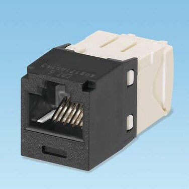 Panduit MiniCom TX6 Plus GigaChannel Cat6 jack RJ45 connector screw terminal copper black box of 50