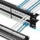 Rapink Patch Panel 48 Port Cat6 with White Inline Keystone 10G Support PassThru Coupler Patch Panel UTP 19Inch with Removable Back Bar 1U Network Patch Panel for Cat6 Cat5e Cat5 Cabling