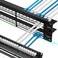 Rapink Patch Panel 48 Port Cat6 with White Inline Keystone 10G Support PassThru Coupler Patch Panel UTP 19Inch with Removable Back Bar 1U Network Patch Panel for Cat6 Cat5e Cat5 Cabling