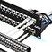 Rapink Patch Panel 48 Port Cat7 with Inline Keystone 10G Support Coupler Patch Panel STP Shielded 19Inch with Removable Back Bar 2U Network Panel for Cat7 Cat6 Cat6A Cat5e Cabling