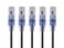 Monoprice Cat6A Ethernet Patch Cable Snagless RJ45 550Mhz 10G UTP Pure Bare Copper Wire 30AWG 5Pack 1 Feet Black SlimRun Series