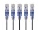 Monoprice Cat6A Ethernet Patch Cable Snagless RJ45 550Mhz 10G UTP Pure Bare Copper Wire 30AWG 5Pack 1 Feet Black SlimRun Series