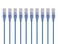 Monoprice Cat6A Ethernet Patch Cable Snagless RJ45 550Mhz 10G UTP Pure Bare Copper Wire 30AWG 10Pack 1 Feet Blue SlimRun Series