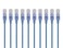 Monoprice Cat6A Ethernet Patch Cable Snagless RJ45 550Mhz 10G UTP Pure Bare Copper Wire 30AWG 10Pack 1 Feet Blue SlimRun Series