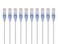 Monoprice Cat6A Ethernet Patch Cable Snagless RJ45 550Mhz 10G UTP Pure Bare Copper Wire 30AWG 10Pack 7 Feet White SlimRun Series