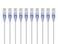 Monoprice Cat6A Ethernet Patch Cable Snagless RJ45 550Mhz 10G UTP Pure Bare Copper Wire 30AWG 10Pack 7 Feet White SlimRun Series