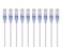 Monoprice Cat6A Ethernet Patch Cable Snagless RJ45 550Mhz 10G UTP Pure Bare Copper Wire 30AWG 10Pack 1 Feet White SlimRun Series