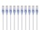 Monoprice Cat6A Ethernet Patch Cable Snagless RJ45 550Mhz 10G UTP Pure Bare Copper Wire 30AWG 10Pack 1 Feet White SlimRun Series