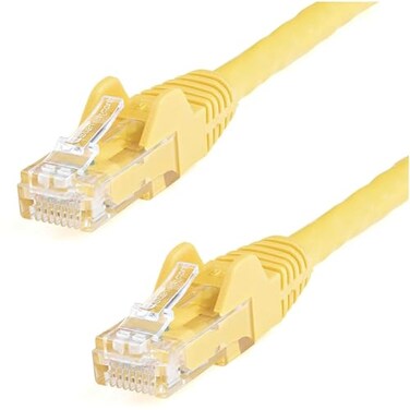StarTech.com StarTech 25ft CAT6 Ethernet Cable Yellow CAT 6 Gigabit Ethernet Wire 250Mhz 100W PoE RJ45 UTP Category 6 Network Patch Cord Snagless N6PATCH25YL