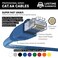 InstallerParts 10 Pack Ethernet Cable CAT6A Cable UTP Booted 1 FT Blue Professional Series 10GigabitSec NetworkHigh Speed Internet Cable 550MHZ
