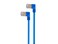 Monoprice Cat6A Ethernet Patch Cable SFTP 90Degree Angled 10G 36AWG 3 Feet Blue SlimRun Series