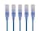 Monoprice Cat6A Ethernet Patch Cable 7 Feet Blue Network Internet Cord RJ45 550Mhz UTP Pure Bare Copper Wire 10G 30AWG 5Pack SlimRun Series