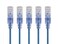 Monoprice Cat6A Ethernet Patch Cable 7 Feet Blue Network Internet Cord RJ45 550Mhz UTP Pure Bare Copper Wire 10G 30AWG 5Pack SlimRun Series