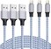 DAZHWA iPhone Charger 3pack 6ft MFi Best New Nylon Braided Lightning Cable Cell Phone Fast Charger Cord Compatible with iPhone14131211Pro MaxXSXRX8765SEiPad More