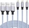 DAZHWA iPhone Charger 3pack 6ft MFi Best New Nylon Braided Lightning Cable Cell Phone Fast Charger Cord Compatible with iPhone14131211Pro MaxXSXRX8765SEiPad More