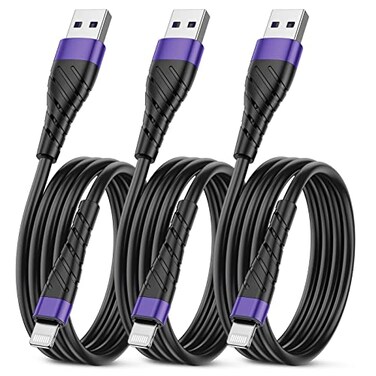 OIITH MFi for iPhone Charger Cable 3 Pack 3 Ft for Lightning Charging Cord Fast 24A for iPhone USB Cord Compatible with iPhone1211XSMaxXRX88P7P6iPad Purple