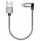 TecMad 065ft Short iPhone Charger Cord C89 MFi 90 Degree Ligthning Cable Nylon Braided for iPhone 1414 Pro AirPods Pro iPhone 1313 Pro12 iPad Pro and More Grey