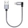 TecMad 065ft Short iPhone Charger Cord C89 MFi 90 Degree Ligthning Cable Nylon Braided for iPhone 1414 Pro AirPods Pro iPhone 1313 Pro12 iPad Pro and More Grey