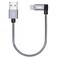 TecMad 065ft Short iPhone Charger Cord C89 MFi 90 Degree Ligthning Cable Nylon Braided for iPhone 1414 Pro AirPods Pro iPhone 1313 Pro12 iPad Pro and More Grey
