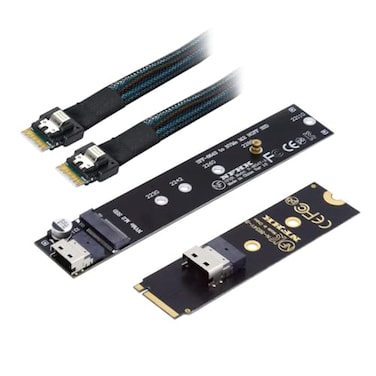 NFHK NGFF MKey NVME Male to Female Extension Cable 40cm with SFF8654 Connector for Mainboard SSD 228022110