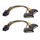 Cable Matters 2Pack 6 Pin PCIe to Dual SATA Power Cable 4 Inches 2X SATA to 6 Pin PCIe