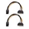 Cable Matters 2Pack 6 Pin to SATA Power Cable SATA to 6 Pin PCIe 8 Inches
