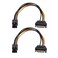 Cable Matters 2Pack 6 Pin to SATA Power Cable SATA to 6 Pin PCIe 8 Inches