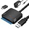 EYOOLD SATA to USB 30 Adapter External Hard Drive Converter Cable for 25 35 HDD SSD with Power Supply