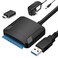 EYOOLD SATA to USB 30 Adapter External Hard Drive Converter Cable for 25 35 HDD SSD with Power Supply