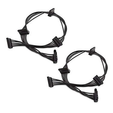 Cable Matters 2Pack 15 Pin SATA to 4 SATA Power Splitter Cable 18 Inches