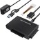 ULXUUUN Hard Drive Reader USB 30 to SATA IDE Adapter IDE SATA to USB Type C External Data Recovery Converter Kit for Universal 25 35 HDD SSD Hard Drive Disk with 12V2A Power Adapter