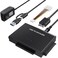 ULXUUUN Hard Drive Reader USB 30 to SATA IDE Adapter IDE SATA to USB Type C External Data Recovery Converter Kit for Universal 25 35 HDD SSD Hard Drive Disk with 12V2A Power Adapter