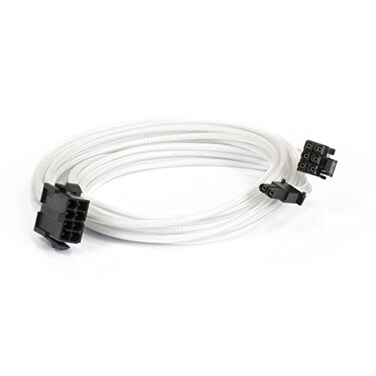 Phanteks 8 to 8 62 Pin VGA Premium Sleeved Extension Cable 1968 Length WhitePHCB8VWT