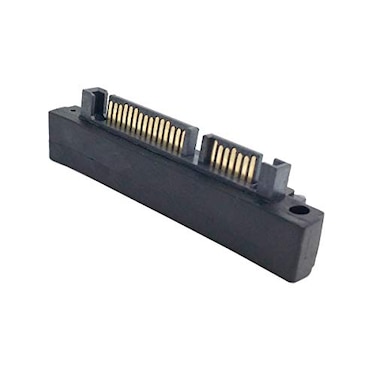 cablecc Right Angled 90 Degree SATA 22Pin 715 Male to SATA 22P Female Extension Convertor Adapter