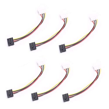 DEVMO 6X New IDEMolex 4Pin Male to Serial ATA SATA 15Pin Female Power Adapter Cable