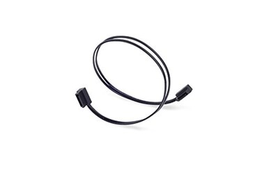 Silverstone SSTCP11300 Ultra Thin SATA III 6 Gbps Cable laterial 90 Angled Super Low Profile connectors 30cm
