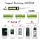 JSER BM Key Socket 2 M2 NGFF SATA SSD to 25 SATA Adapter Card Adapter with Black Metal Case
