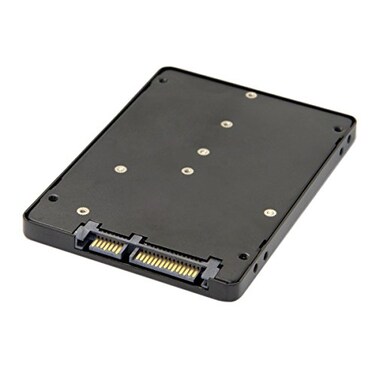 JSER BM Key Socket 2 M2 NGFF SATA SSD to 25 SATA Adapter Card Adapter with Black Metal Case