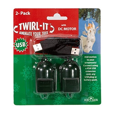 Kurt S. Adler Kurt S Adler USB 2 Pack TwirlIts with DC Motor