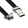 NFHK Up Angled USB 20 TypeA Male to Micro USB 5Pin Male Data Flat Slim FPC Cable for FPV Disk Phone 50CM