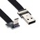 NFHK Up Angled USB 20 TypeA Male to Micro USB 5Pin Male Data Flat Slim FPC Cable for FPV Disk Phone 50CM