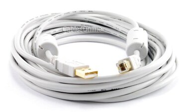 CABLESONLINE.COM ATLANTIC COMPUTERTECH CABLESONLINECOM ATLANTIC COMPUTERTECH 20 Feet AB HiSpeed with Ferrite Cores USB 20 Cable