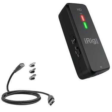 BoxWave Cable Compatible with IK Multimedia iRig Pre HD MagnetoSnap PD AllCharge Cable 100W Magnet Charging Braided USB TypeC Micro Jet Black