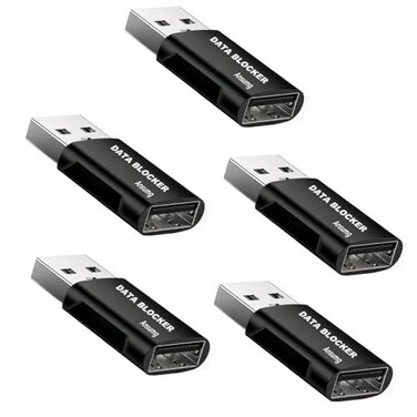 Ansumg USB Data Blocker Protect Against Juice Jacking Hack Proof Protection from Illegal Downloading Any Other USB Device Charging Black