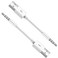 DK Exclusives for iPod Shuffle Cable 2Pack 35mm Jack Plug to USB Charger SYNC Data Replacement Cable Compatible for Apple iPod Shuffle 3rd 4th 5th Generation MP3MP4 White