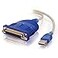 C2G 16899 USB To DB25 Parallel Printer Adapter Cable Beige 6 Feet 182 Meters