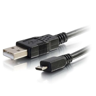 C2G Legrand USB A to B Cable Male to Male USB Cable Micro USB Cable 2 Meters 656 Foot Data Transfer Cable Black USB Cord 1 Count C2G 27365