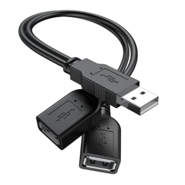 ANDTOBO 2026 Upgraded USB 20 A Male to 2 Dual USB Female Jack Y Splitter Hub Power Cord Extension Adapter Cable Not Supporting CarPlay and Android Auto