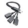 ANDTOBO USB 1 to 3 Splitter USB 20 A Male to 3 USB Female Jack Y Splitter Hub Power Cord Extension Adapter Cable Black